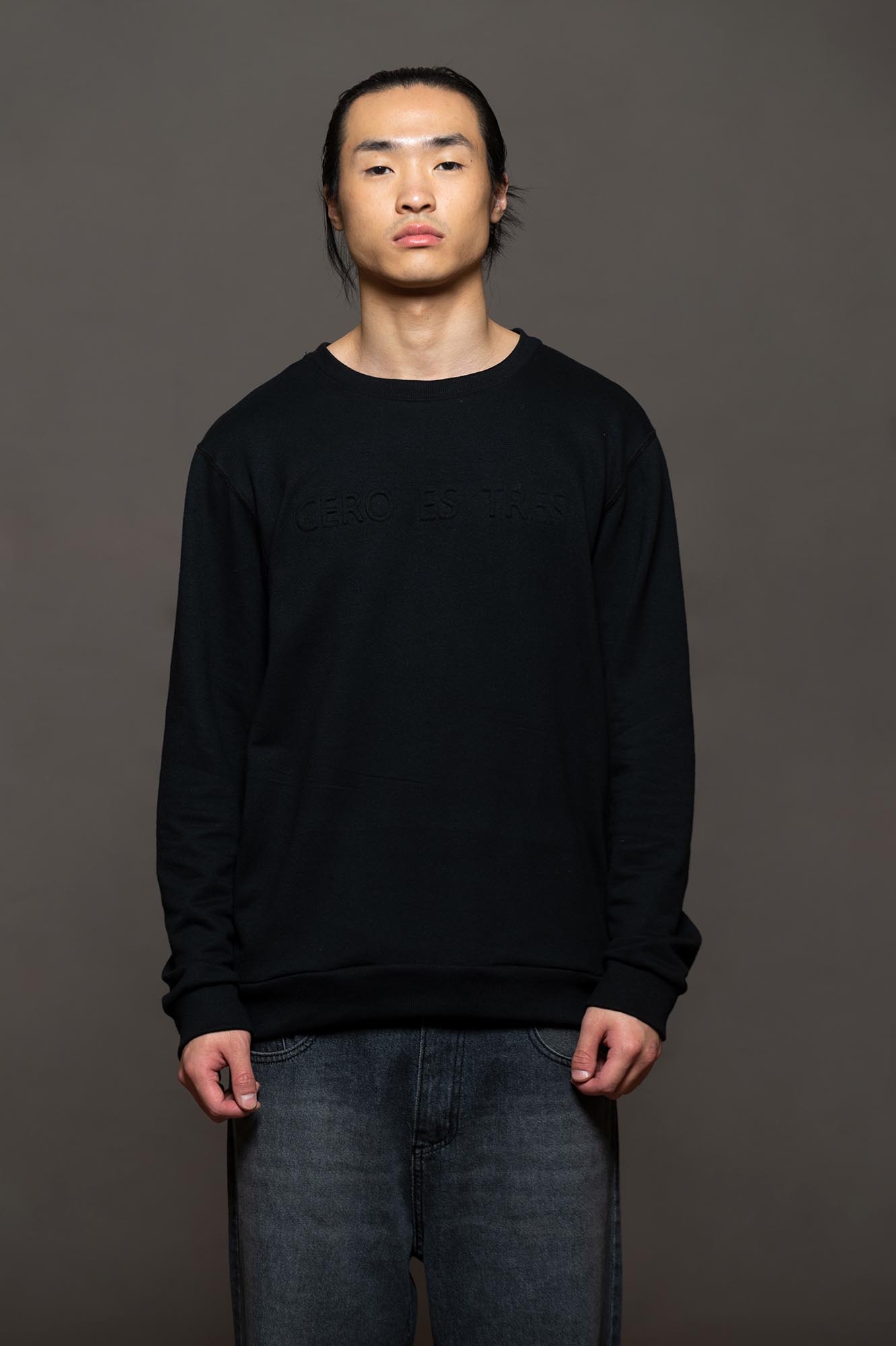 8012NE - BUZO CAPUCCINO NEGRO